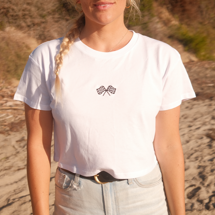 Checkered Flag Women’s Crop Top
